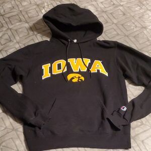 Champion Black and Yellow Iowa Hoodie